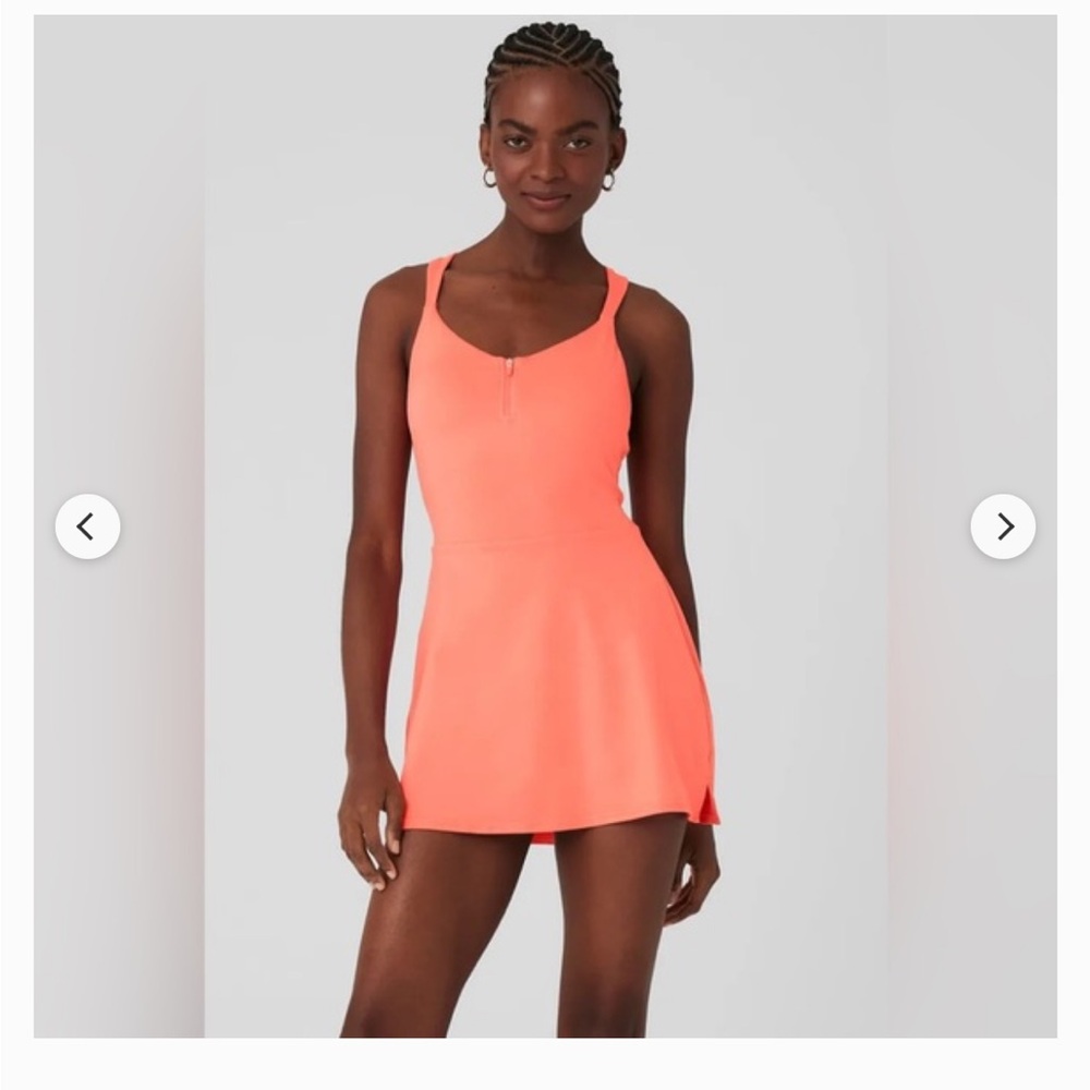 Alo yoga alosoft showcase tennis dress in coral